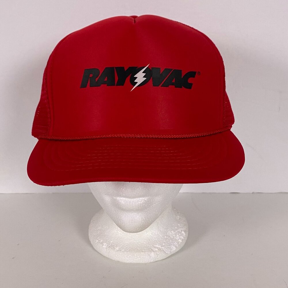 Vintage NWOT Rayovac Hat Rope Cap Snapback Trucker Mesh Foam Nissen